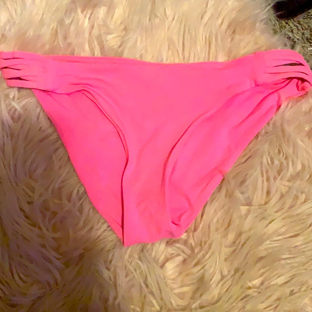 pink bikini bottoms. size small